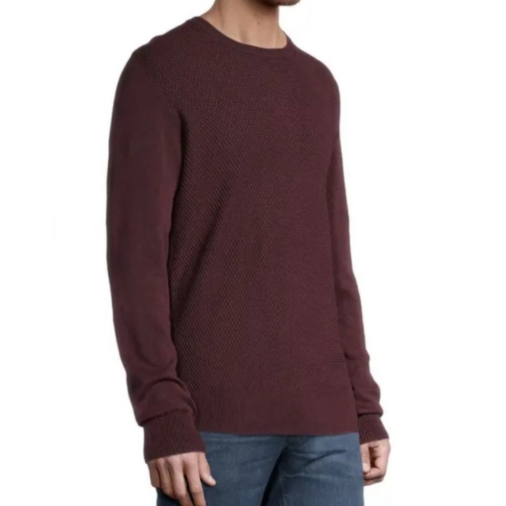 NEW Soul of London Burgundy Red Cable Knit‎ Crew Neck Pullover Sweater Size XL
